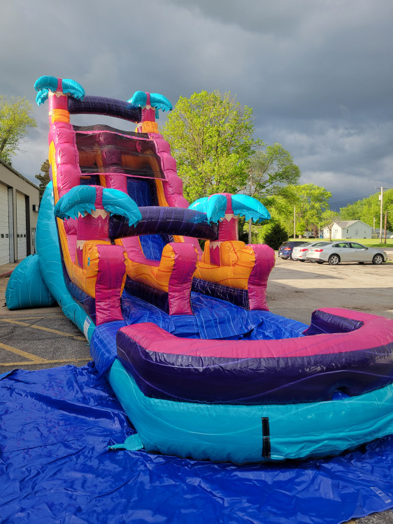 Rippling Rush 18' Single Lane Slide - Wet or Dry